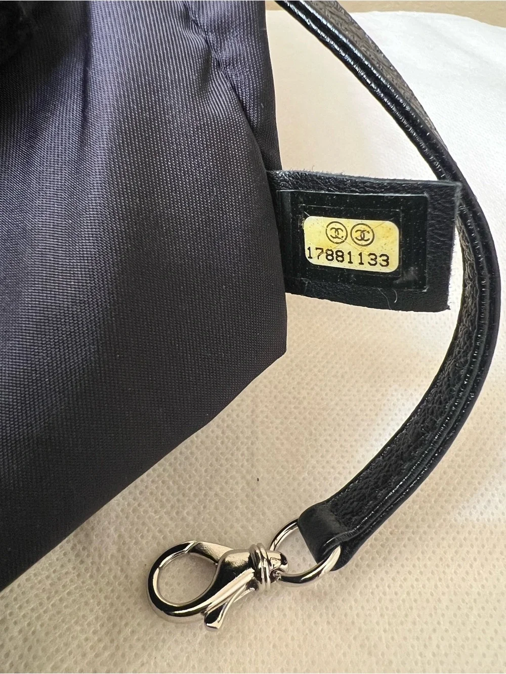 CHANEL Authentic flawless Quilted Leather Tote with CC Charm